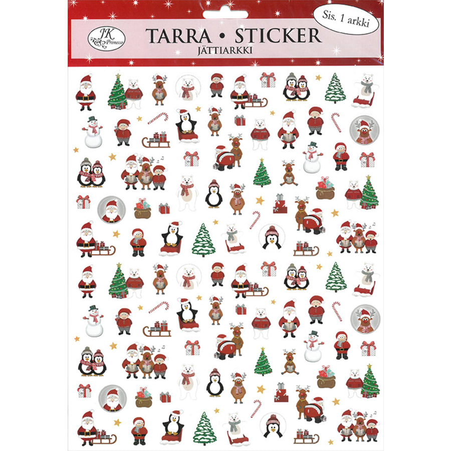 Kerst A4-papier glittersticker