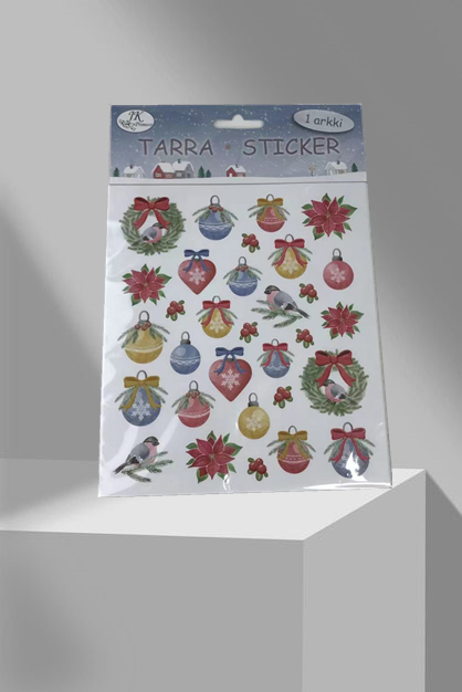 Kerst onregelmatigheid papier glitter sticker