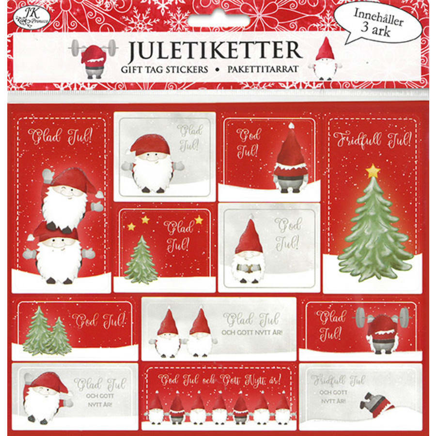 Kerst vierkante papier glitter sticker