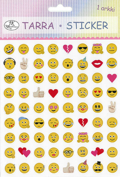 emoji papier glittersticker