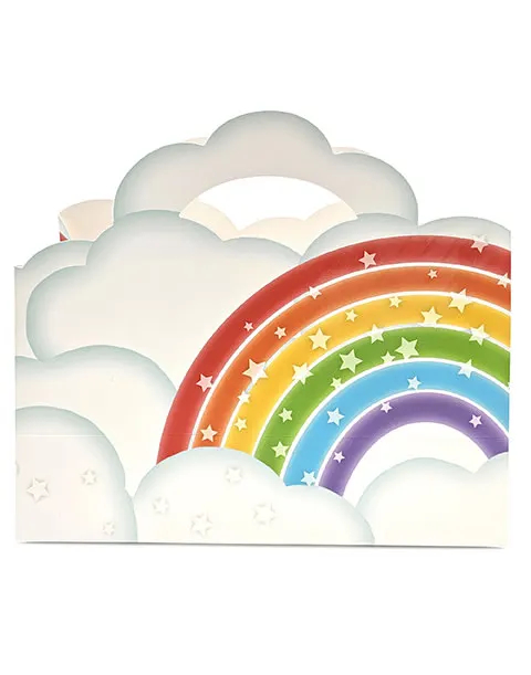 Regenboogcadeauzakje met golfhandvat